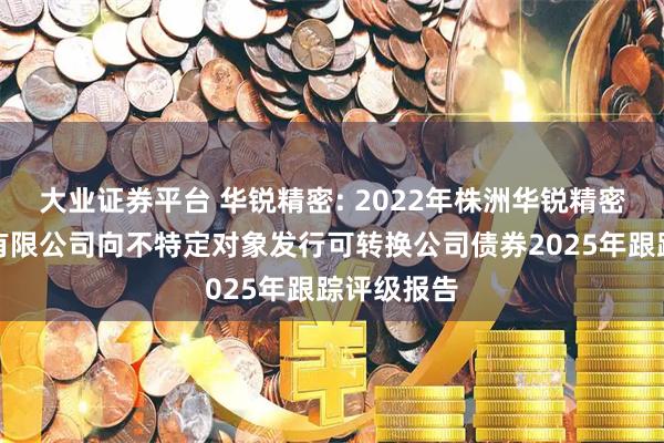 大业证券平台 华锐精密: 2022年株洲华锐精密工具股份有限公司向不特定对象发行可转换公司债券2025年跟踪评级报告