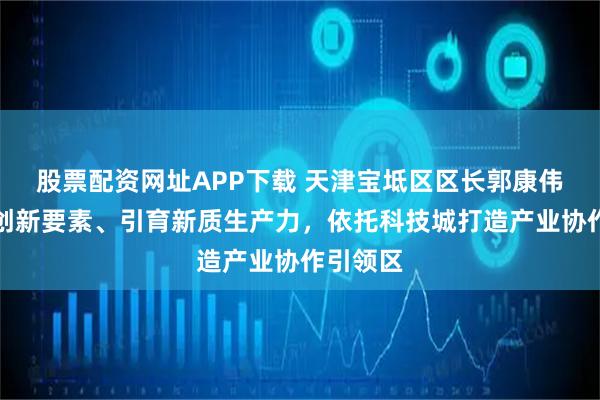 股票配资网址APP下载 天津宝坻区区长郭康伟：聚合创新要素、引育新质生产力，依托科技城打造产业协作引领区